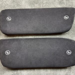 Porsche 911 991 Rear Seat Lumbar Support Set Rhodium Silver