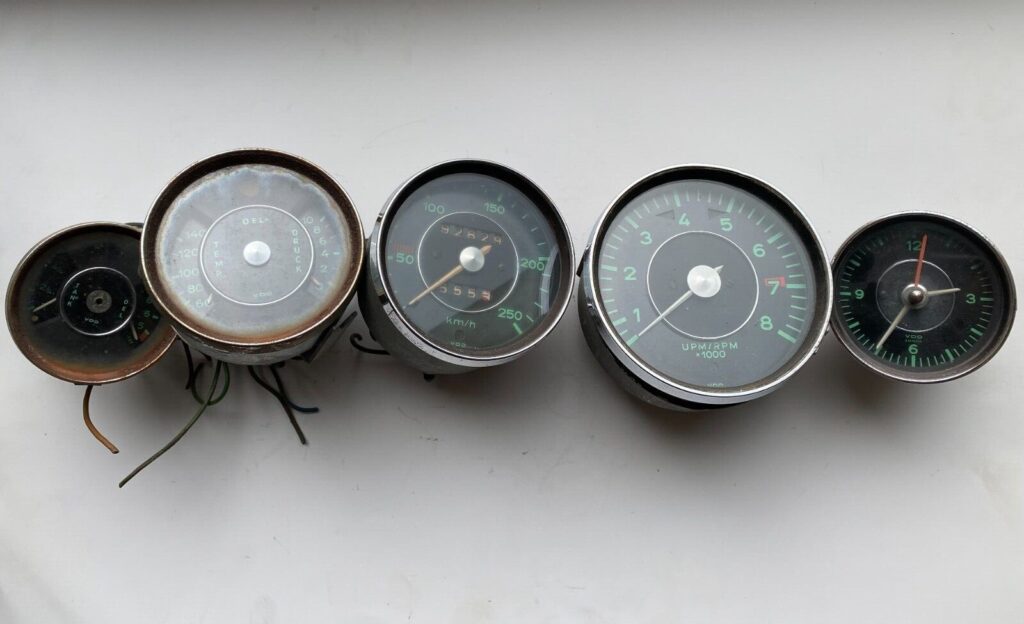Porsche 911 901 SWB Instrument Gauge Set Green Markings
