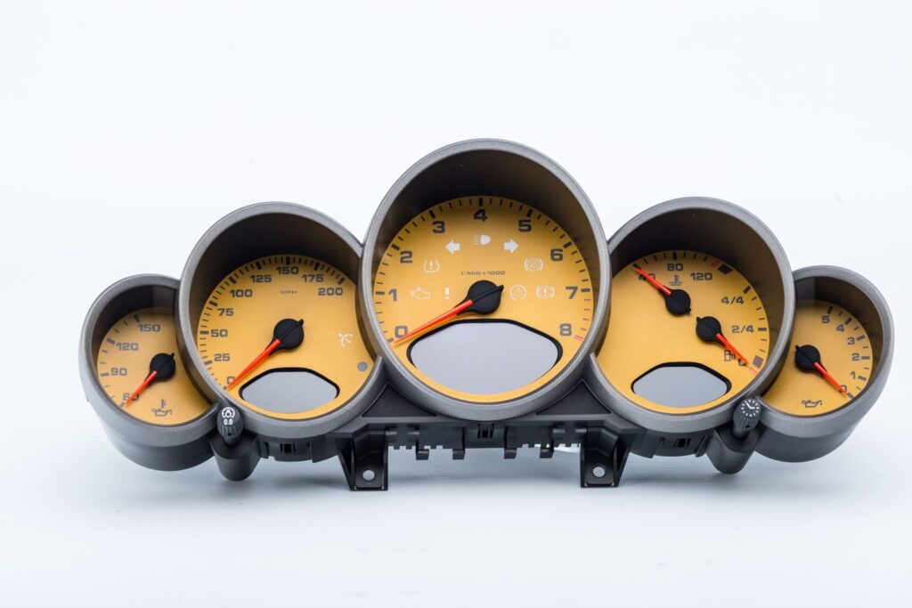 Porsche 911 S 997 MK1 Instrument Cluster Yellow OEM 9976419807712H