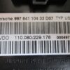 Porsche 911 997 Instrument Cluster OEM 99764110433D07