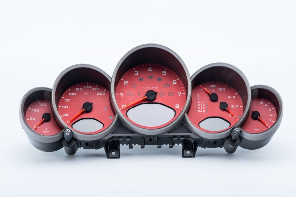 Porsche 911 997 Instrument Cluster Red OEM 9976419806884A