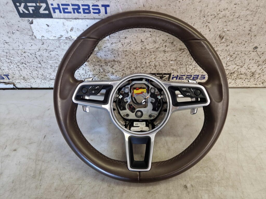 Porsche Cayenne 92A Steering Wheel Saddle Brown OEM 95834780415OK6