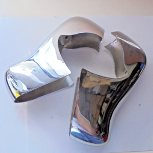 Volkswagen Karmann Ghia Typ 34 Front Left / Right Bumper Overrider Pair Chrome