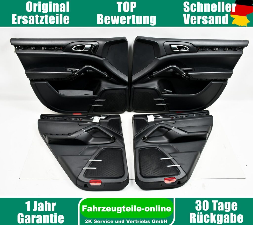 Porsche Cayenne 92A Door Panel Set Black