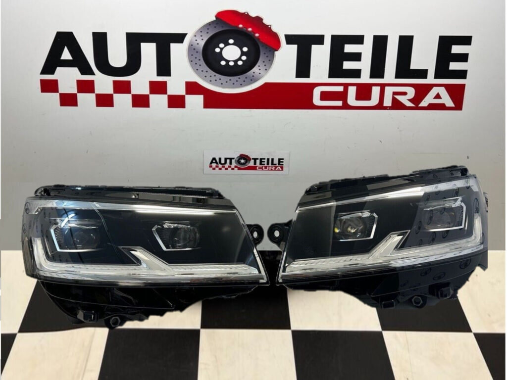 Volkswagen Transporter T6.1 Front Left / Right LED Headlight Set Black