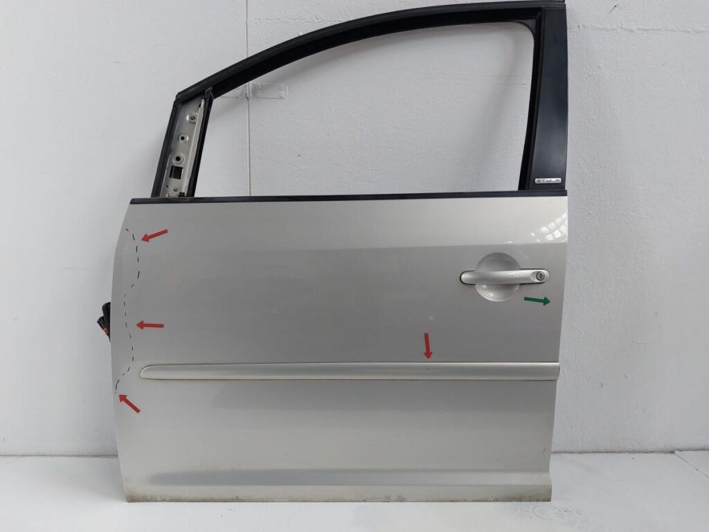 Volkswagen Touran 1T3 Facelift Front Left Door Silver OEM 1T0831055AB