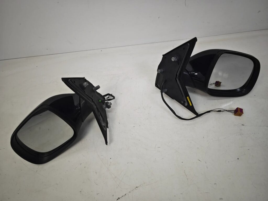 Volkswagen Transporter T5 Facelift Left and Right Door Mirror Pair Black