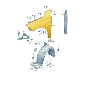 Skoda Rapid Front Left Fender OEM 5JA821021C