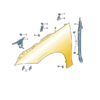 Skoda Superb Front Right Fender OEM 3P0821106