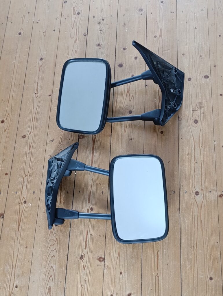 Volkswagen Transporter T4 Double Cab Left and Right Door Mirror Pair Black