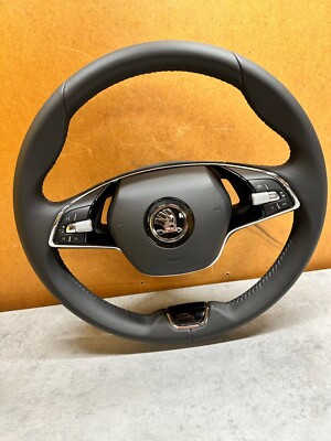 Skoda Octavia IV NX Heated Multifunction Steering Wheel Black OEM 5E0419093A